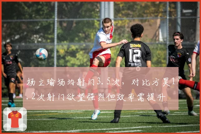 杨立瑜场均射门3.5次，对比方昊1.2次射门欲望强烈但效率需提升